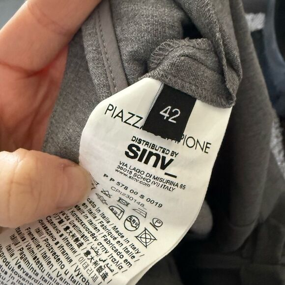 Piazza Sempione Women’s 42 Grey Monia Dress Career Workwear Pants Minimalist - Picture 5 of 5